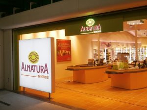 Neoprop Lichtwerbung Alnatura Migros Bio Supermarkt